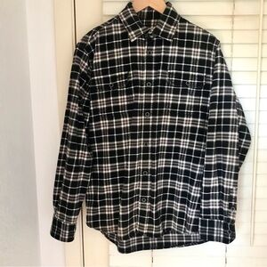 JACHS Flannel Shirt Men’s Sz L / M Plaid Button Down Long Sleeve Collared